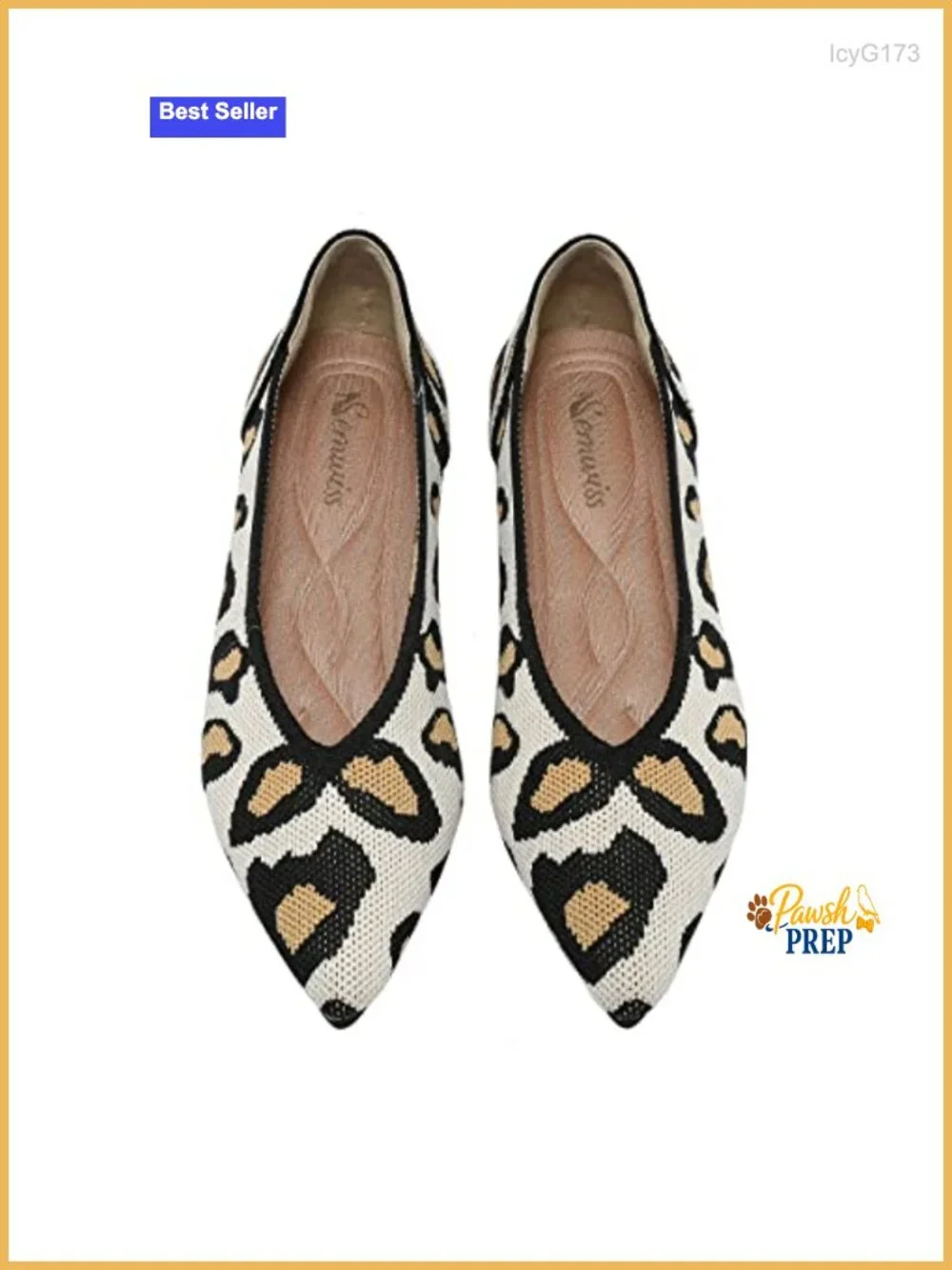 Breathable Knit Memory Foam Slip-on Work Ballet Flats Pointed Toe